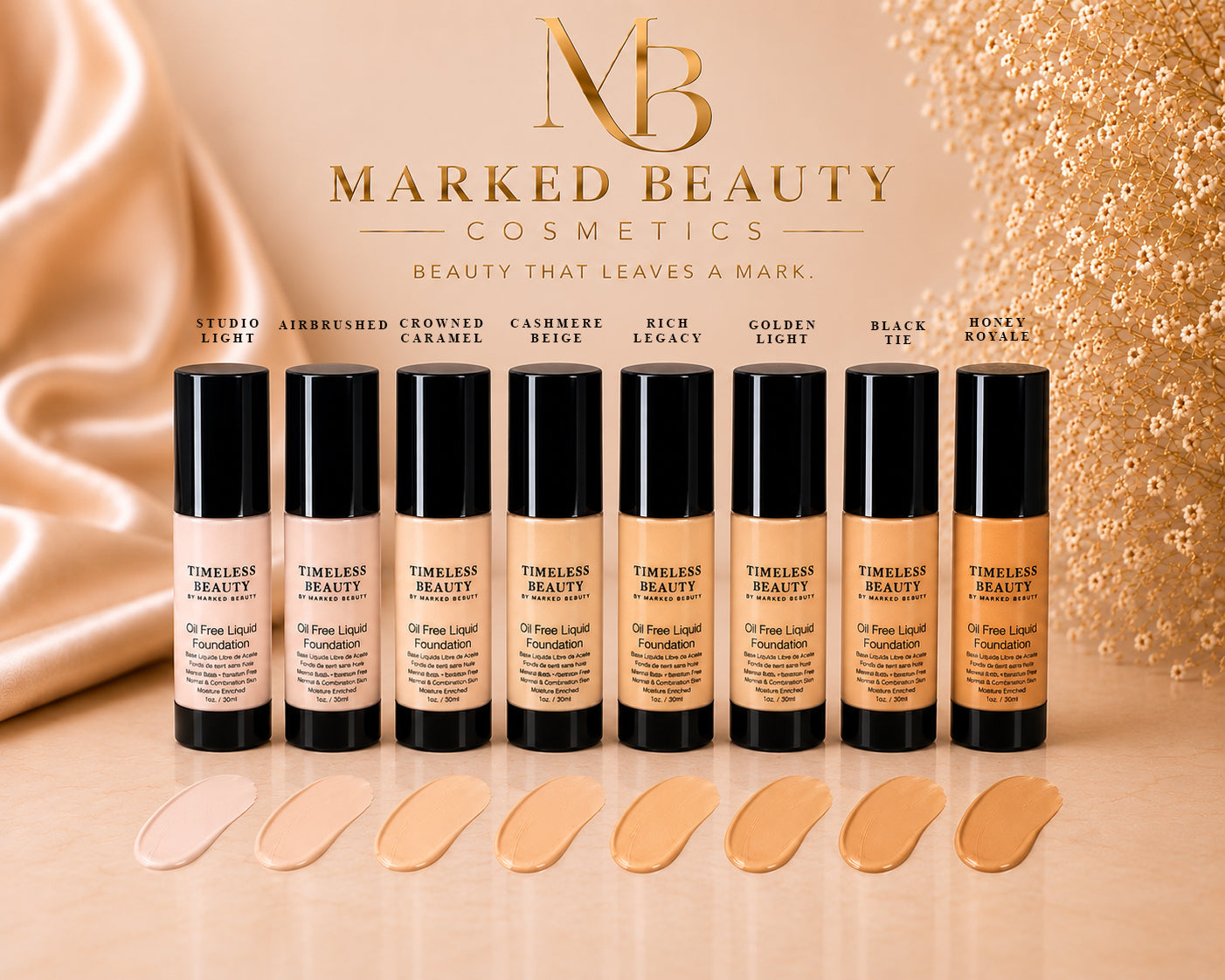 Timeless Beauty Oil-Free Liquid Foundation
Professional Coverage | Natural Finish | Camera-Ready Perfection